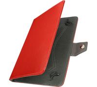 Avizar Housse tablette 10 pouces universelle effet cuir vieilli support vidéo rouge