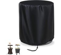 Housse Bar Refroidisseur, Couverture Table Patio Impermeable, Protecteur Exterieur Robust pour Bar Cooler 7.5 Gal - 21""D x 23""H, Noir