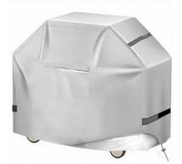 Housse Barbecue 90/120/140/160 cm, Housses Haut de Gamme pour Barbecue à gaz 600D Résistantes à l'eau, aux UV et à la Décoloration pour Les Barbecues Weber CharBroil Kenmore,Argent,208x69x119cm