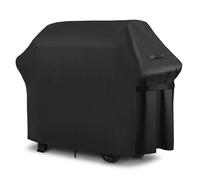 Housse Barbecue Exterieur, Barbecue Gaz, Oxford 600D, Bâche de Protection BBQ avec Cordon Ajustable, Anti-Vent, Noir (147x61x117cm)