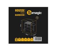 Somagic Barbecues - Housse pour barbecue L 120 x l 62 x H 80 cm - Noir