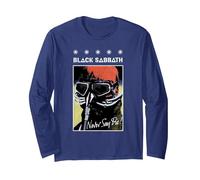 Housse Black Sabbath Never Say Die Manche Longue, Unisexe pour Adultes, Bleu Marine, S