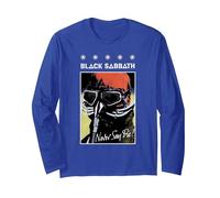 Housse Black Sabbath Never Say Die Manche Longue, Unisexe pour Adultes, Bleu Royal, XL