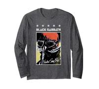 Housse Black Sabbath Never Say Die Manche Longue, Unisexe pour Adultes, Chiné Foncé, L