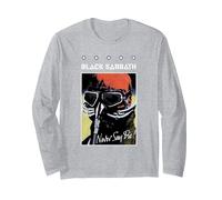 Housse Black Sabbath Never Say Die Manche Longue, Unisexe pour Adultes, Gris Chiné, M