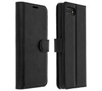 Avizar Housse Folio pour BlackBerry KEY2 – Portefeuille, Stand vidéo, Effet grainé – Noir