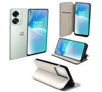 Housse blanche pour OnePlus Nord 2T 5G / One Plus Nord 2T 5G étui protection Portefeuille à Rabat avec Porte Cartes pochette XEPTIO