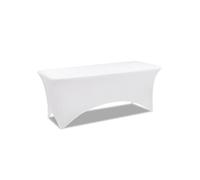 IDMarket – Housse pour table pliante 180 cm – blanche
