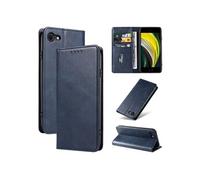 Housse bleue pour Apple iPhone 16e / SE 4 2025 5G Etui bleu de protection Portefeuille à Rabat avec Porte Cartes