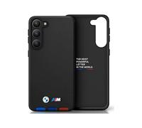 Housse BMW Galaxy A54 5G, Noir - Cuir Hot Stamp Tricolor