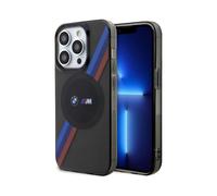 Housse BMW iPhone 14 Pro Max, Gris - Tricolor Stripes MagSafe