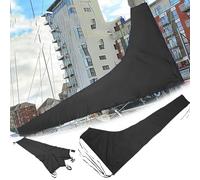 Housse bôme Grand-Voile, 2,4 à 2,7 m, 2,7 à 3 m, 3,3 à 3,5 m, 3,5 à 3,7 m, 3,7 à 4 m, pour voilier, Coupe-Vent, Pliable, sans Coutures, Anti-poussière (600D)(9-10ft)