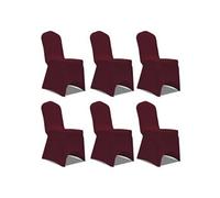 Housse bordeaux extensible pour chaise 6 pièces