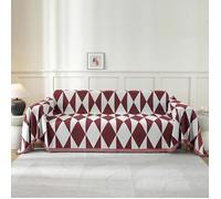 Housse Canapé Grande Taille 180x340 cm Jeté Canapé Universel Protection Sofa 1/2/3/4 Places Salon Décoratif Rouge HOUSSE DE CANAPE