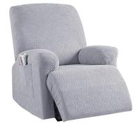 Housse Canapé Inclinable Relax 1/2/3 Places Housse De Fauteuil Inclinable En Jacquard Extensible 8/6/4 Pièces,Housse De Canap Relax Fauteuil Relax Housse Avec Poche Latérale Antidérapant ( Color : #5