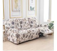 Housse Canapé Relax 3 Places, Housse de Fauteuil Extensible 8 Pièces avec Poche, Protecteur pour Fauteuil Inclinable,Style T