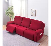 Housse Canapé Relax 3 Places, Housse de Fauteuil Inclinable en Extensible 8 Pièces Housse de Fauteuil Relax Inclinable Electrique, Couverture de Chaise Canapé Relax avec Poche ( Color : #7 , Size : 3