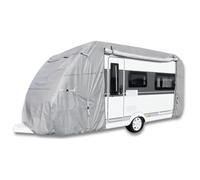 Housse caravane 710-740 cm imperméable Version anglaise + 7 sangles | Housse caravane 4 couches, imperméable, respirante, ouverture zippée, 7 sangles, protection UV, toutes saisons