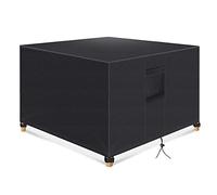 Housse carrée pour meubles de jardin 160 x 160 x 80 cm, coupe-vent, résistante à la décoloration, anti-UV, tissu Oxford 420D avec grille d'aération et poignées, protection pour boîte de rangement