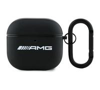 Housse Case AirPods 4 Mercedes AMG Cuir Véritable Noir