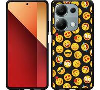Housse Cazy adaptée au Xiaomi Poco M6 Pro Housse en silicone noir - Emoticônes