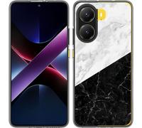 Housse Cazy Compatible avec Xiaomi Poco X7 Pro Marbre noir blanc