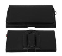 Avizar Housse ceinture smartphone 6'' – Étui porte-cartes, passant-ceinture et clip – Noir