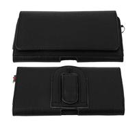 Housse Ceinture Smartphone 6'' Étui Porte-Cartes Passant-Ceinture & Clip - Noir