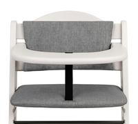 Housse chaise haute bebe 2 pièces - coussin assise pour bébé confortable pour Hauck et Stokke coussins et housses pour chaises enfant avec un revêtement Gris