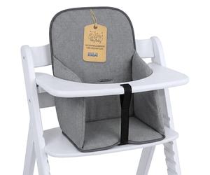 Housse chaise haute bebe - coussin assise pour bébé confortable coussins et housses pour chaises Hauck et Stokke enfant avec un revêtement imperméable stable Gris