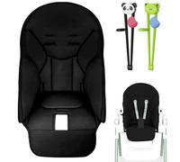 Housse Chaise Haute Bébé, Coussin Chaise Haute Bébé, Housse Chaise De Salle à Manger pour Bébé, Housse Siège en Cuir PU avec 2 Panda Baguettes pour Peg-Perego, Siesta Zero3, Baoneo, Kosmic Jané