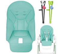 Housse Chaise Haute Bébé, Coussin Chaise Haute Bébé, Housse Chaise De Salle à Manger pour Bébé, Housse Siège en Cuir PU avec 2 Panda Baguettes pour Peg-Perego, Siesta Zero3, Baoneo, Kosmic Jané