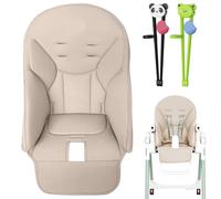 Housse Chaise Haute Bébé, Coussin Chaise Haute Bébé, Housse Chaise De Salle à Manger pour Bébé, Housse Siège en Cuir PU avec 2 Panda Baguettes pour Peg-Perego, Siesta Zero3, Baoneo, Kosmic Jané