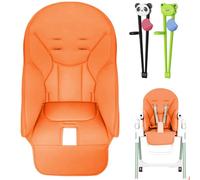 Housse Chaise Haute Bébé, Coussin Chaise Haute Bébé, Housse Chaise De Salle à Manger pour Bébé, Housse Siège en Cuir PU avec 2 Panda Baguettes pour Peg-Perego, Siesta Zero3, Baoneo, Kosmic Jané