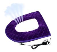 Housse chauffante pour toilettes : régulateur de température à plusieurs niveaux pour salle de bain, tapis annulaire rembourré avec fonction d'arrêt automatique, option d'économie d'énergie, article