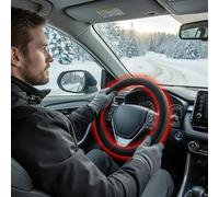Housse Chauffante pour Volant De Voiture,Protection Mains au Chauffage | Protège-Volant Chauffant,pour Trajets Quotidiens Aventure Minivan Berline Camion SUV