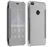 Coque et étui téléphone mobile Avizar Housse Clapet Translucide Huawei P8 Lite 2017 - Design Effet Miroir - Argenté