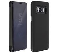 Housse Clapet Translucide pour Samsung Galaxy S8 - Design Effet Miroir Noir