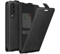 Housse Clapet Vertical pour Samsung Galaxy S25 Edge Porte-carte Noir