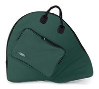 Housse Classic Cantabile PHT-1 pour Cor Parforce - Softbag pour cors à une seule coulisse - grande poche extérieure - bretelles de sac à dos amovibles - vert