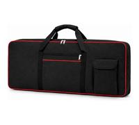 Housse Clavier 88 Touches pour Korg SP-280 2012-2023 2024 2025 2026+ | Sac pour Piano Numérique Rembourré, avec Bretelles Sac à Dos et Poignées, Noir avec Liseré Rouge