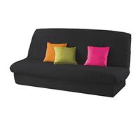 Douceur d'Intérieur 1603194 Housse de Clic Clac Mat avec Bande Socle en Polyester Noir 200 x 185 cm