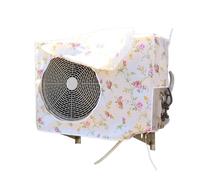 Housse Climatiseur Extérieur, Cache Clim Exterieur à Motif Floral, Protection Solaire, Imperméable, Coupe Vent, Design Bandage(97x36x72cm/38.2x14.2x28.3in)