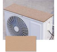Housse Climatiseur Extérieur, Cache Climatiseur Exterieur Projections d'eau et au Bruit avec Dessus Auto Adhésif pour de Multiples Usages(Brown,100x40cm/39x16in)