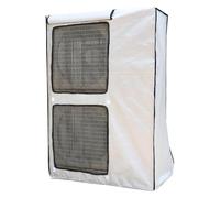 Housse Climatiseur Mobile Central, Protection Climatiseur Exterieur en Tissu Oxford Épais 600D pour l'Unité Extérieure, Conception à Rabat pour Une Couverture Complète(White,92x36x135cm/36x14x53in)