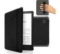 Housse Compatible Avec Tolino Vision 5 Kobo Libra H2o - Etui Nylon Poignée Élastique - Flip Case Tissu - Cover Noir[Kin6251755]