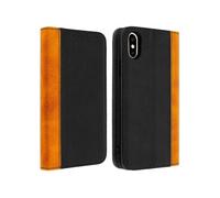 Housse Compatible iPhone X et XS Etui Compatible Folio Rangement carte Fonction support noir