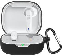 Housse compatible JBL Wave Flex ¿ Étui silicone anti¿choc 360° avec mousqueton, noir
