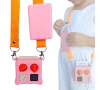 Housse Compatible Yoto Mini Player - Étui en Silicone KALYCASE - Coque pour Conteuse + Porte Cartes & Bandoulière Inclus (Rose)