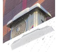 Housse complète de climatisation centrale extérieure | Unité de climatisation de fenêtre protège le condensateur - Housses de pompe à chaleur pour 1-2p et 3-5p (couleur : blanc, taille : 110 x 45 x 17